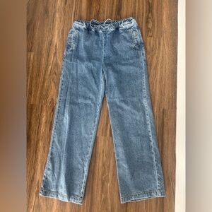 Drawstring denim pants